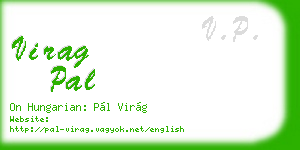 virag pal business card